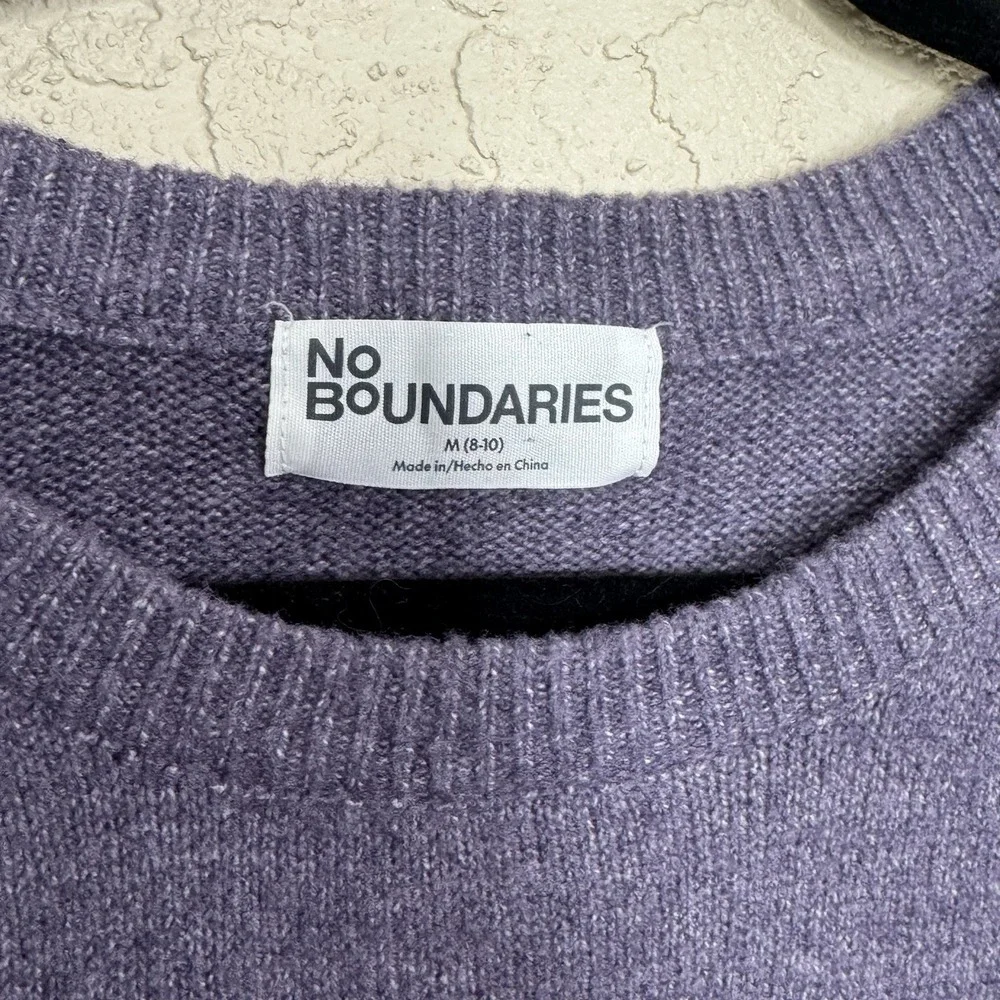 PURPLE BUTTERFLY SWEATER Womens Size Med Slouchy Dolman Sleeves Soft Girl Spring
